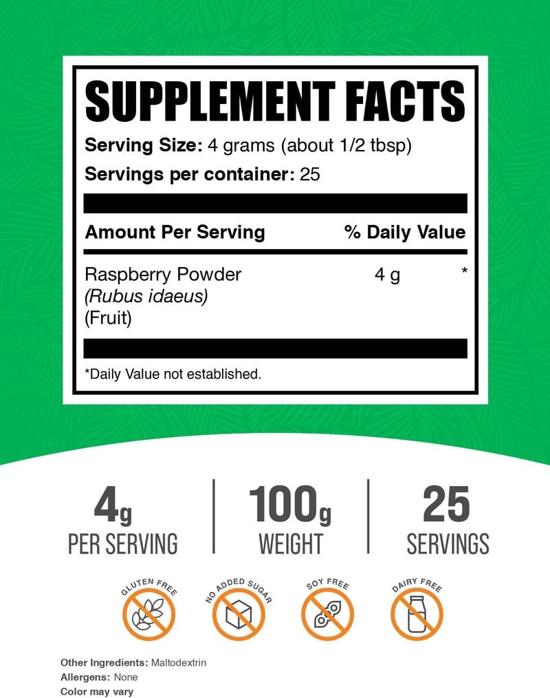 BULKSUPPLEMENTS.COM BulkSupplements Raspberry Powder - Antioxidant Berry Supplement - Image 2